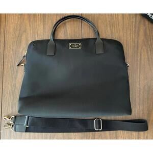 Kate Spade Blake Avenue Daveney Laptop Tote Nylon Black – Crossbody Strap